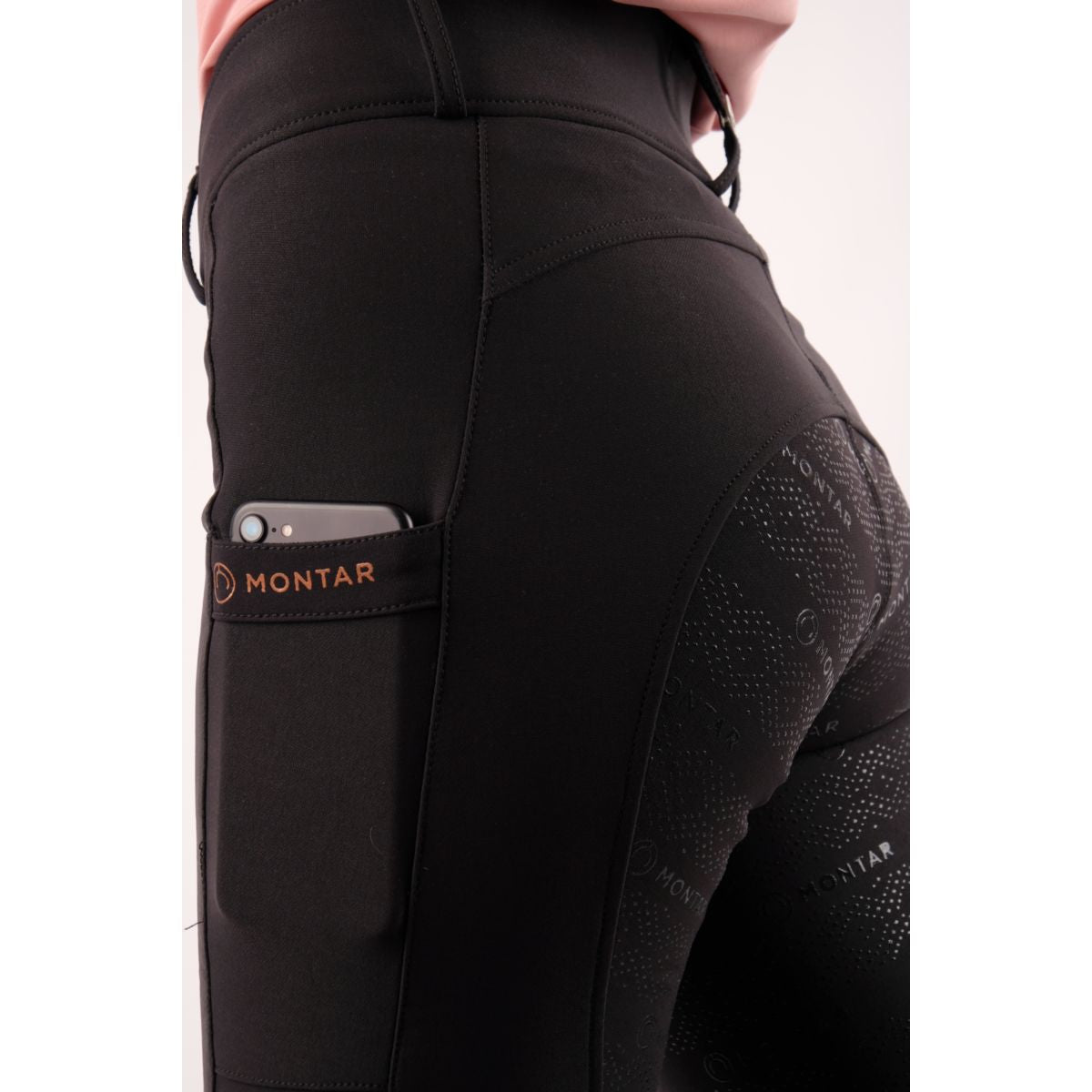 Montar Rijbroek Julie Highwaist Full Grip Zwart