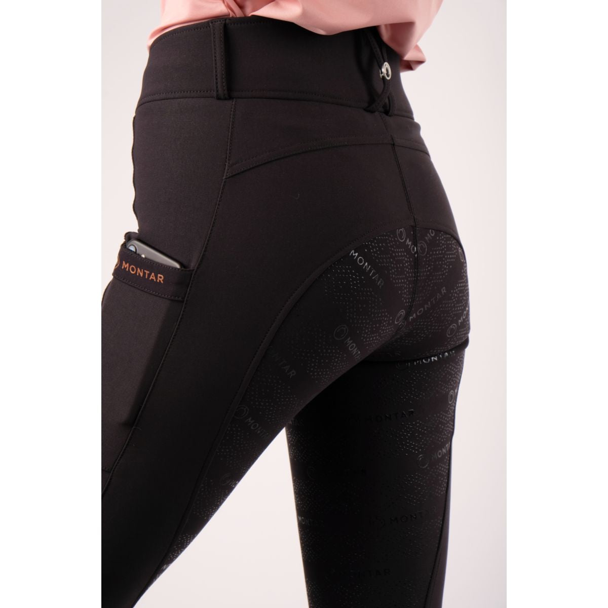 Montar Rijbroek Julie Highwaist Full Grip Zwart