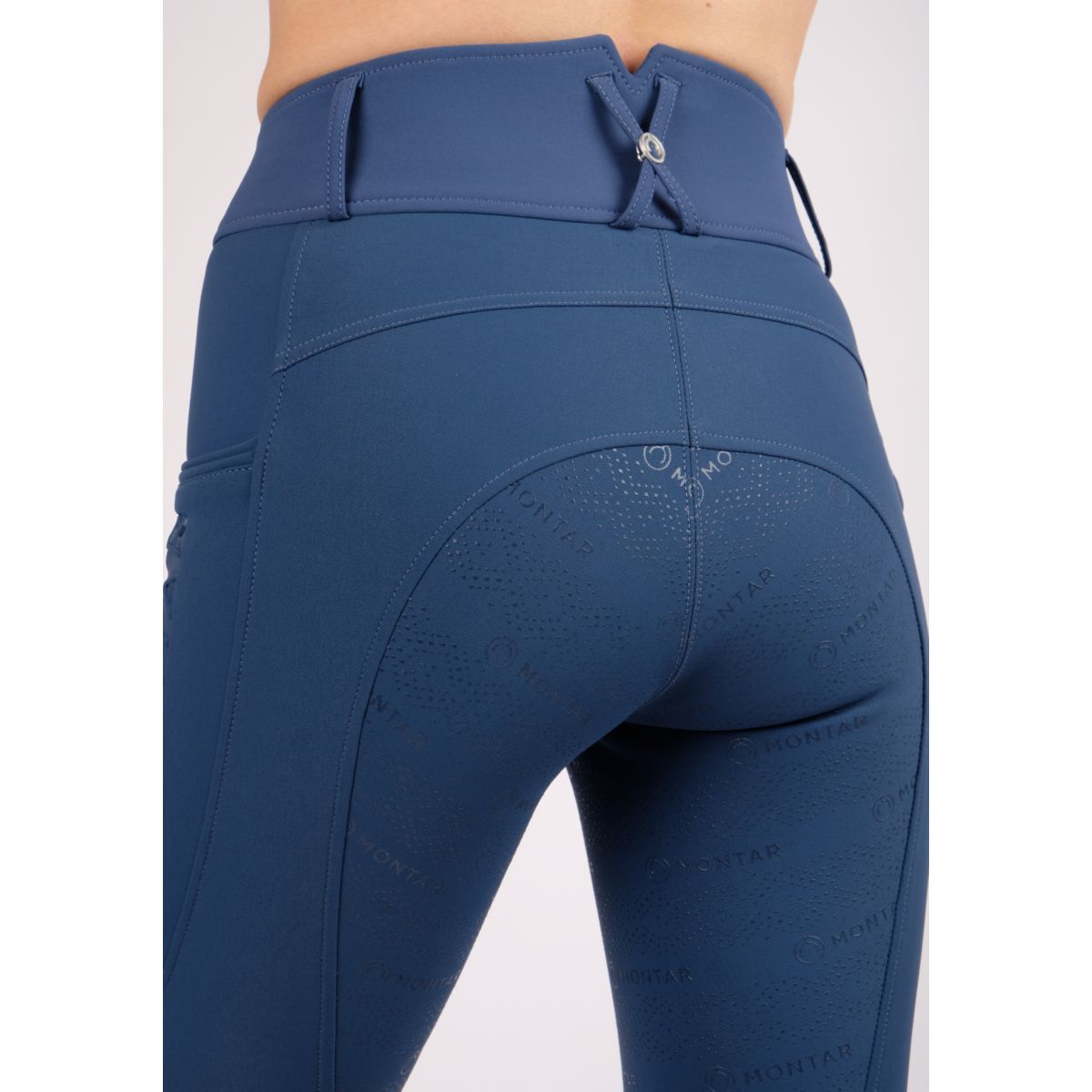 Montar Rijbroek Nola Highwaist Full Grip Middenblauw