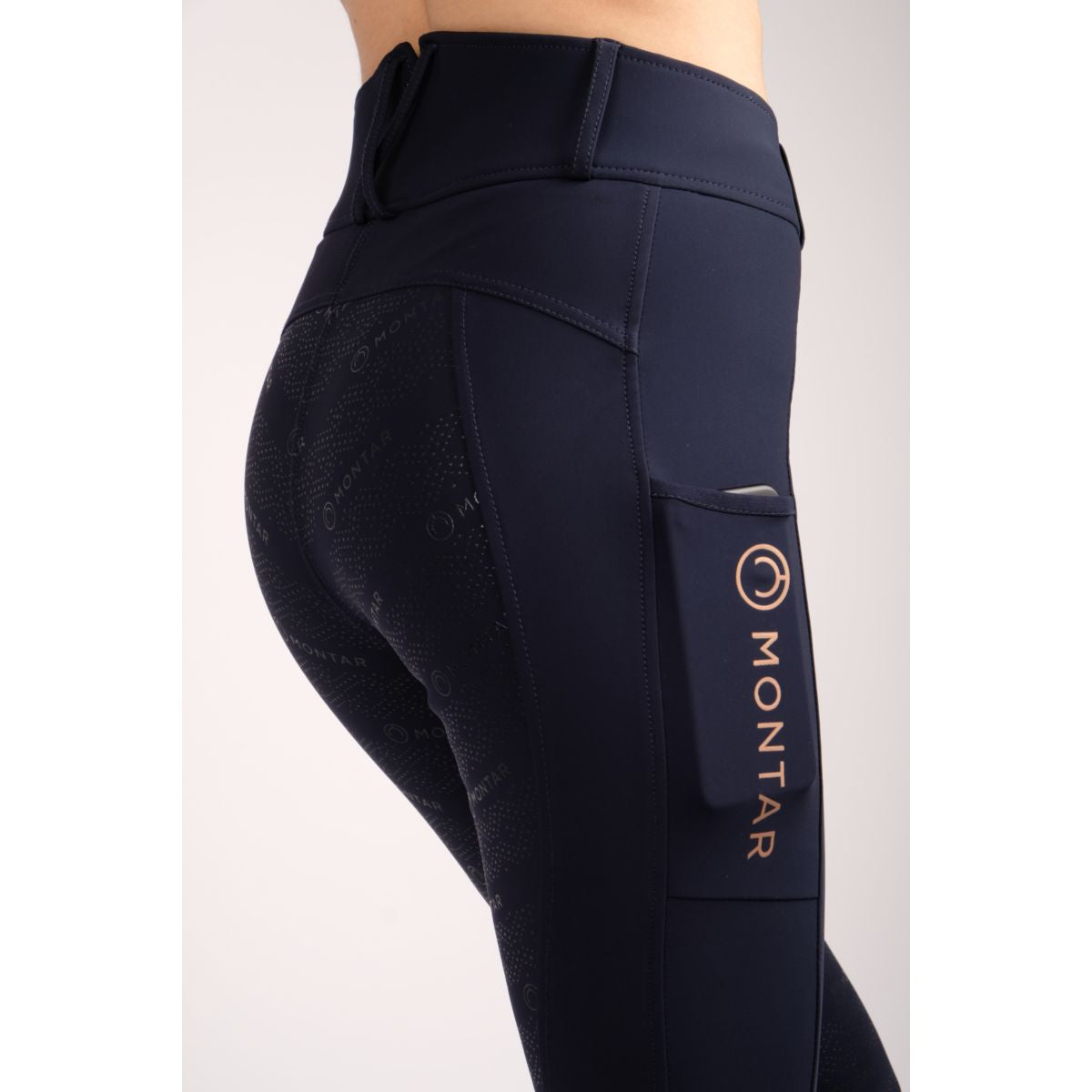 Montar Rijlegging Michelle Rosegold Logo Navy