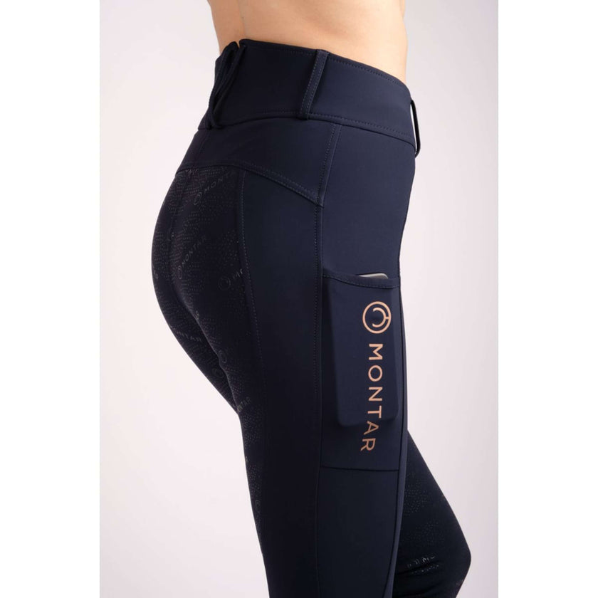 Montar Rijlegging Michelle Rosegold Logo Navy