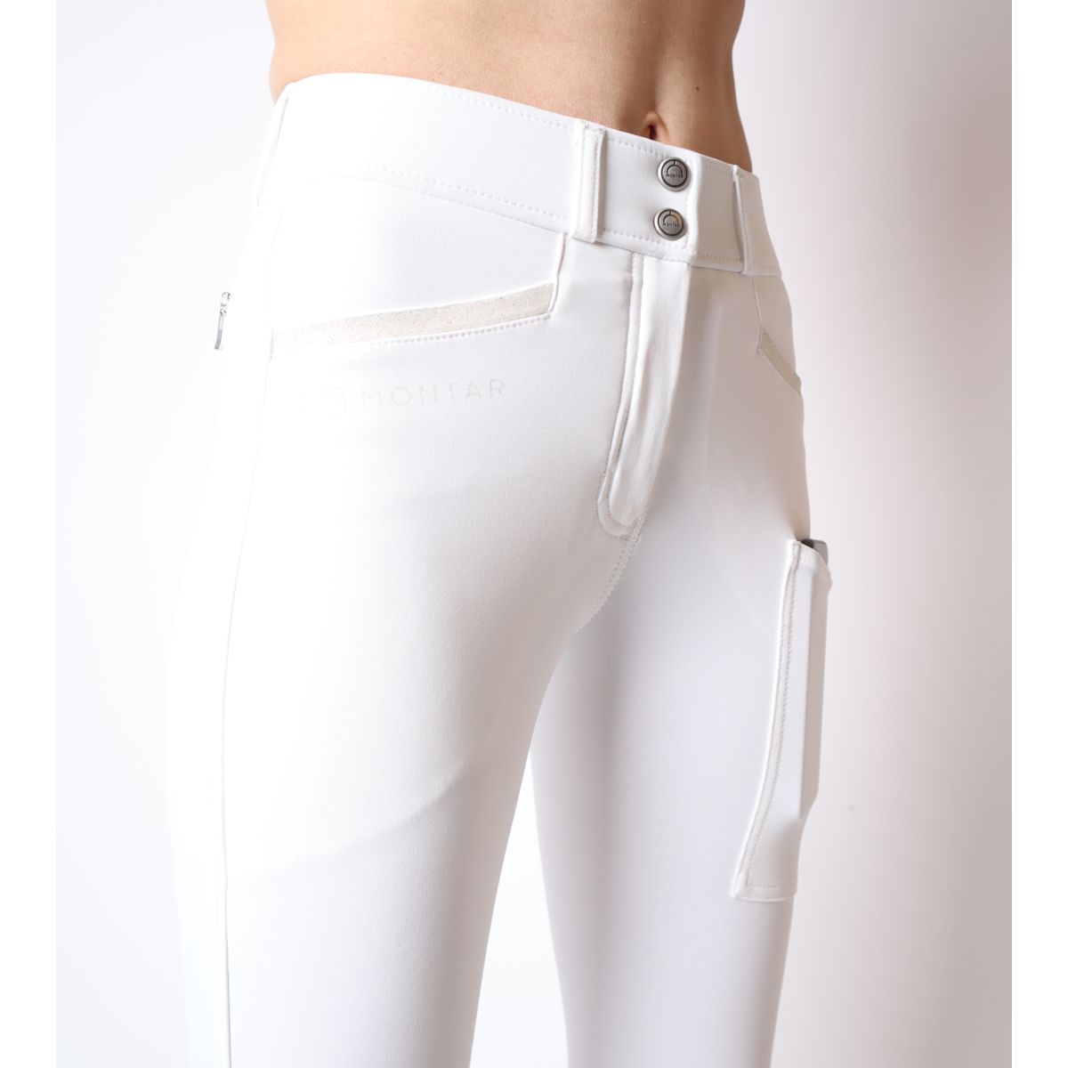 Montar Rijbroek Armani Highwaist Wit