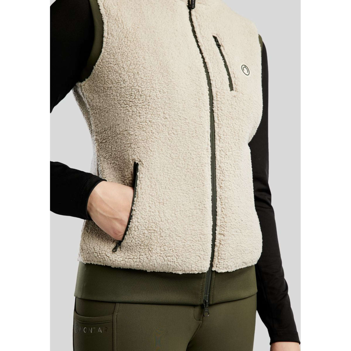 Montar Bodywarmer MoEbba Teddy Olive