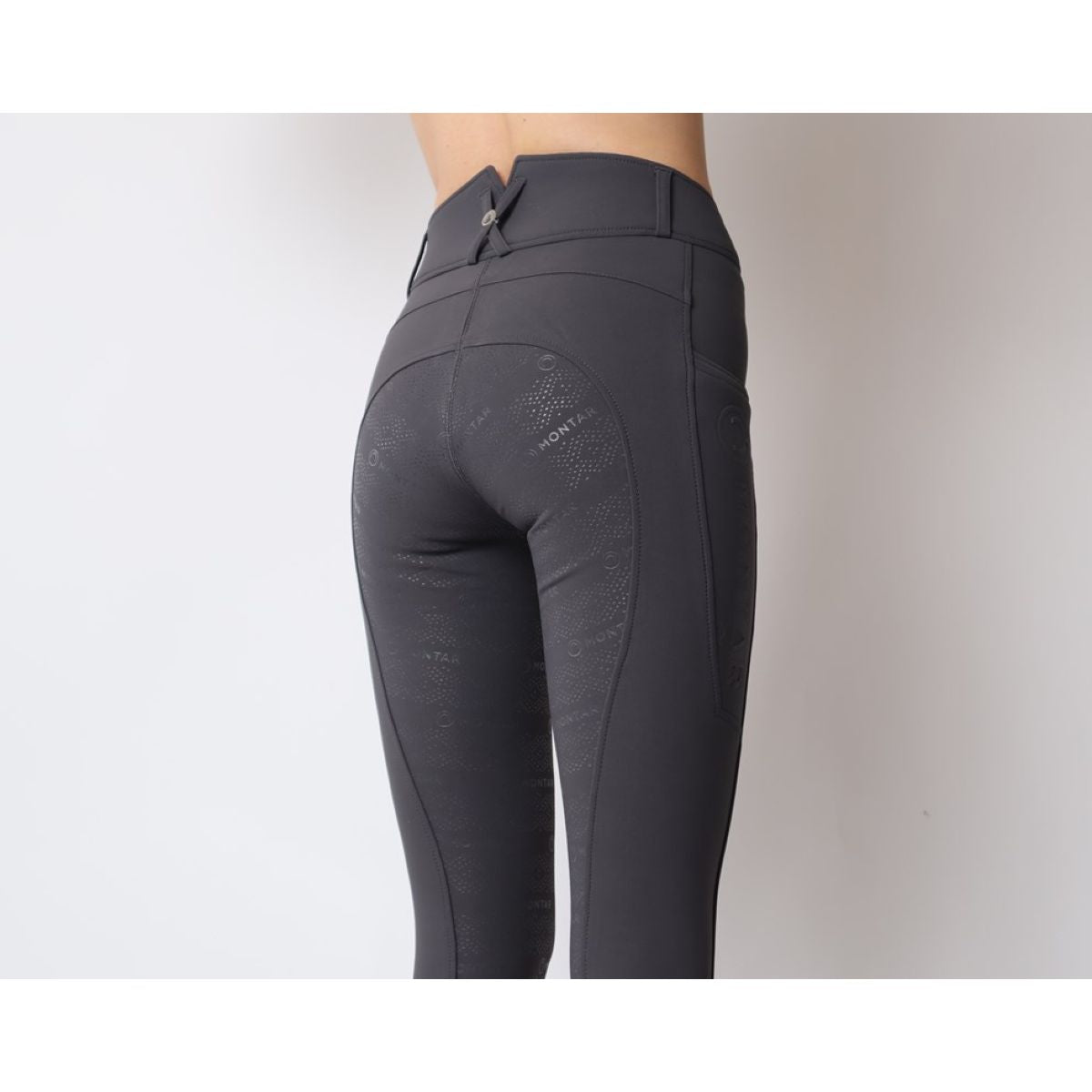 Montar Rijbroek Nola Highwaist Full Grip Grijs