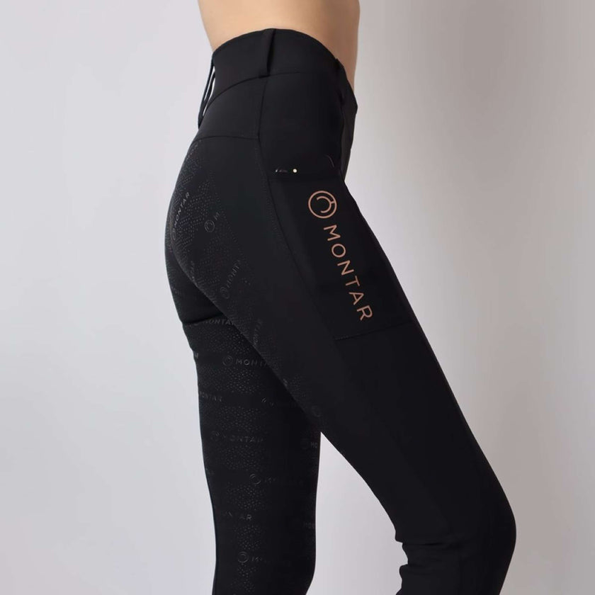 Montar Rijlegging Rosegold Logo Junior Zwart