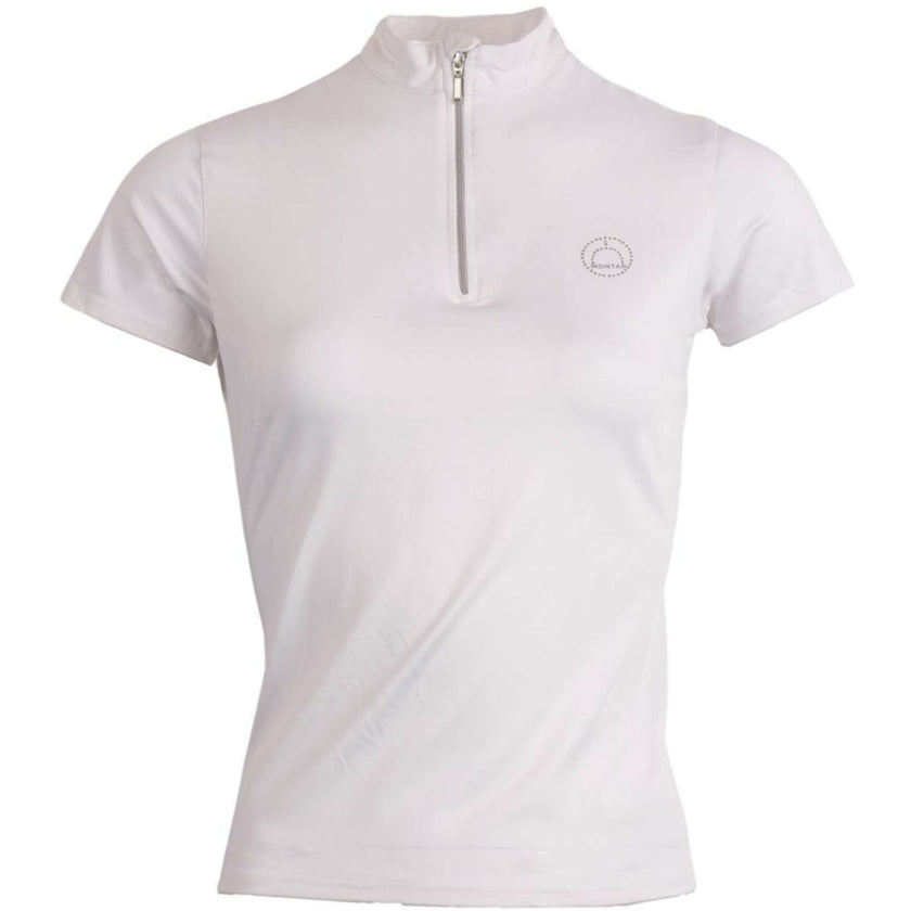 Montar Poloshirt Everly Crystal Logo Wit Montar Poloshirt Everly Crystal Logo Wit