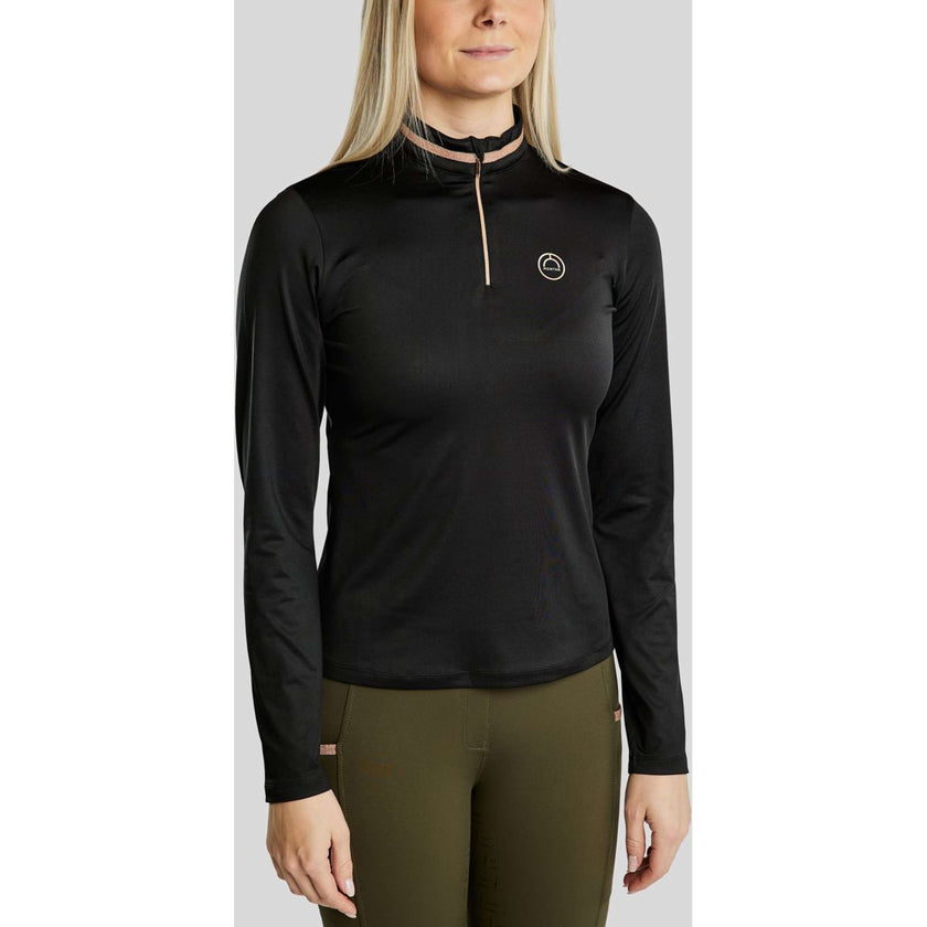 Montar Longsleeve MoGlenda Brushed Zwart Montar Longsleeve MoGlenda Brushed Zwart