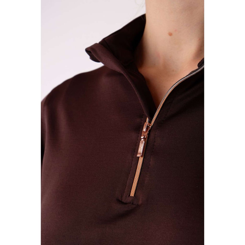 Montar Shirt Everly Rosegold Lange Mouwen Bruin
