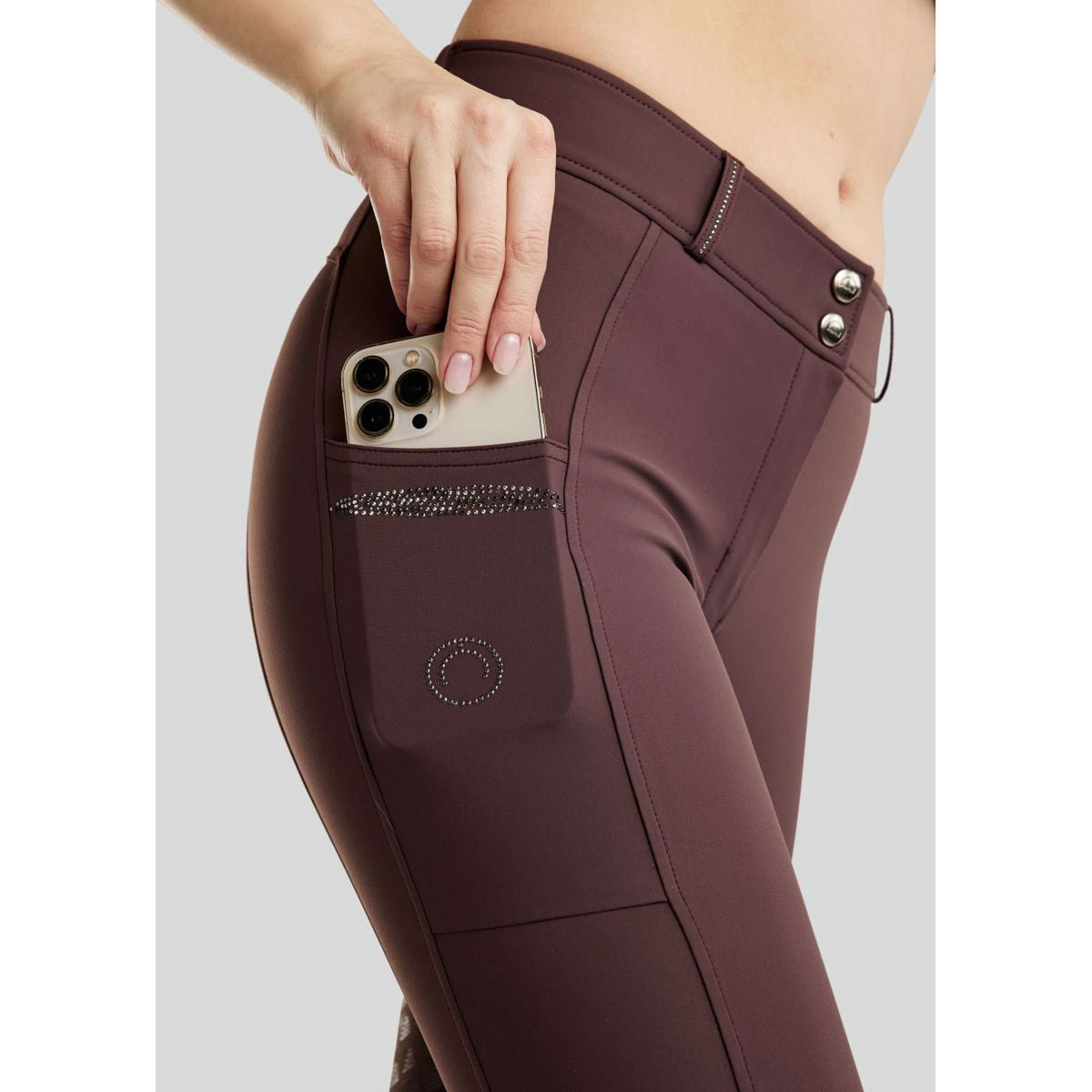 Montar Rijbroek MoEmilia Full Grip Black Peony