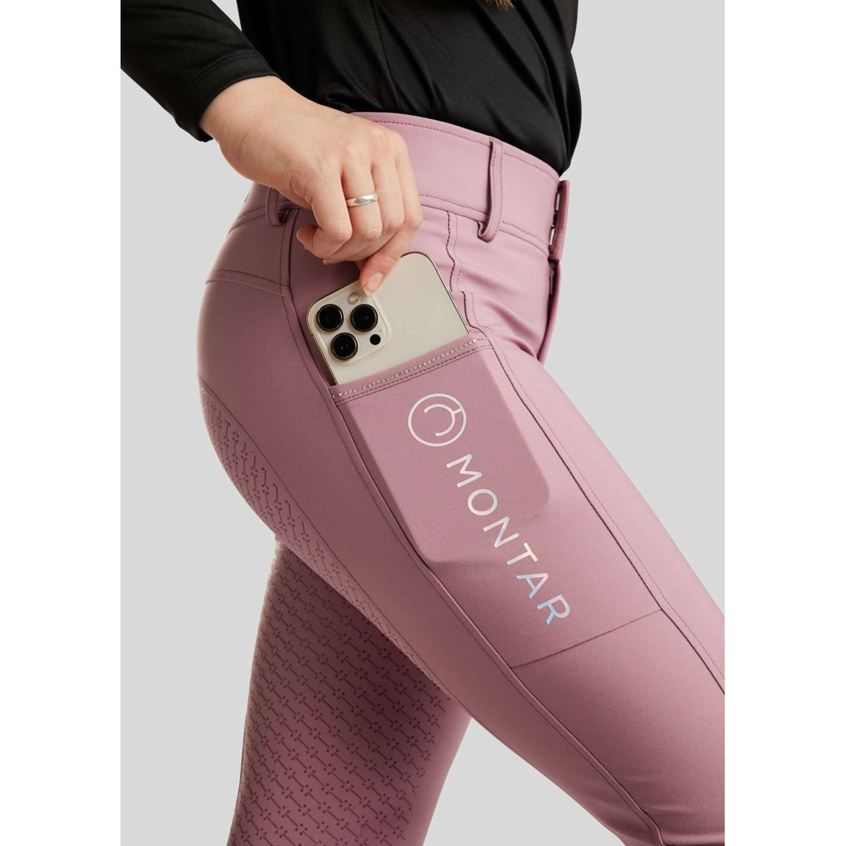 Montar Rijbroek MoCha Full Grip Geranie