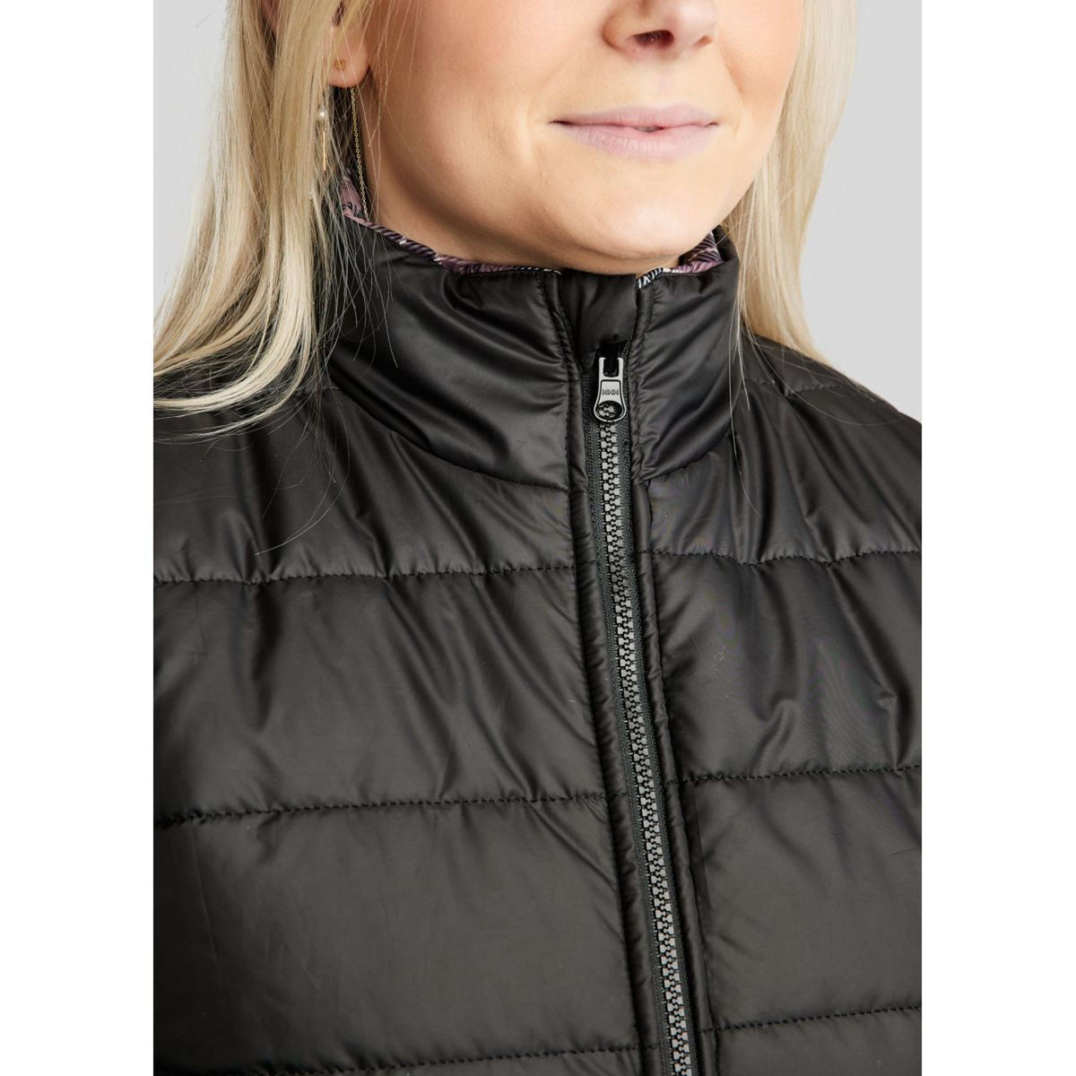 Montar Bodywarmer MoCheri Reversible Black Peony