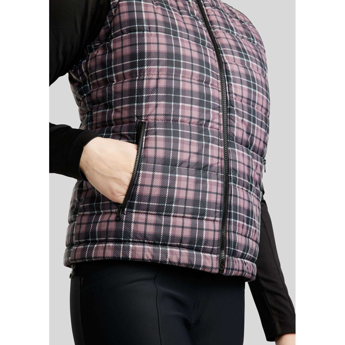 Montar Bodywarmer MoCheri Reversible Black Peony