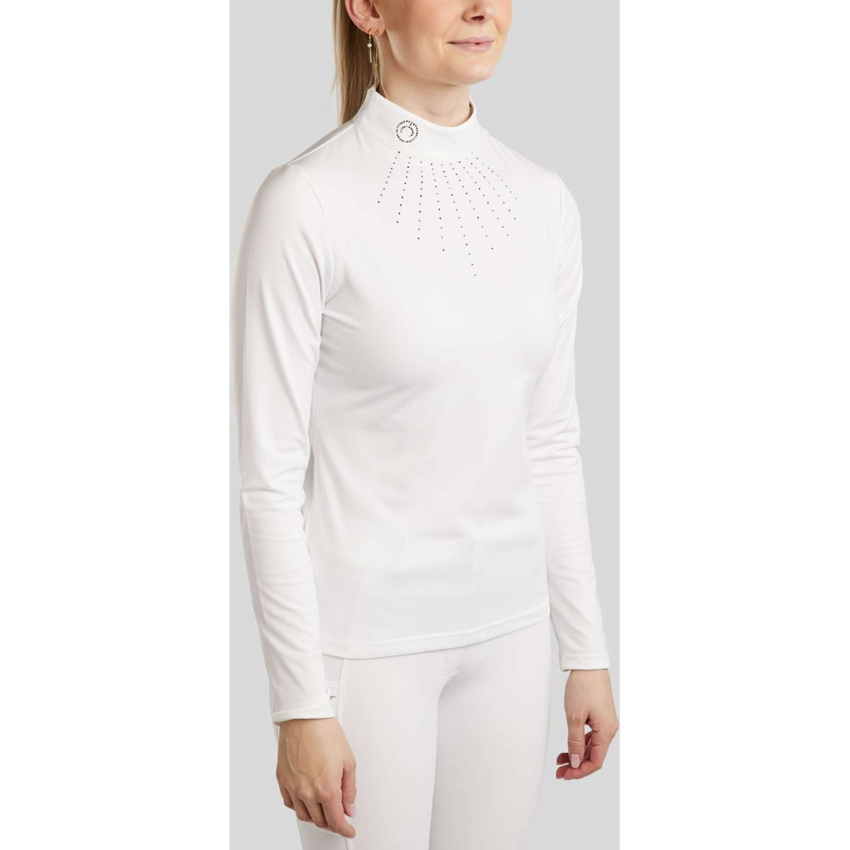 Montar Wedstrijdshirt MoEmilia Lange Mouwen Wit