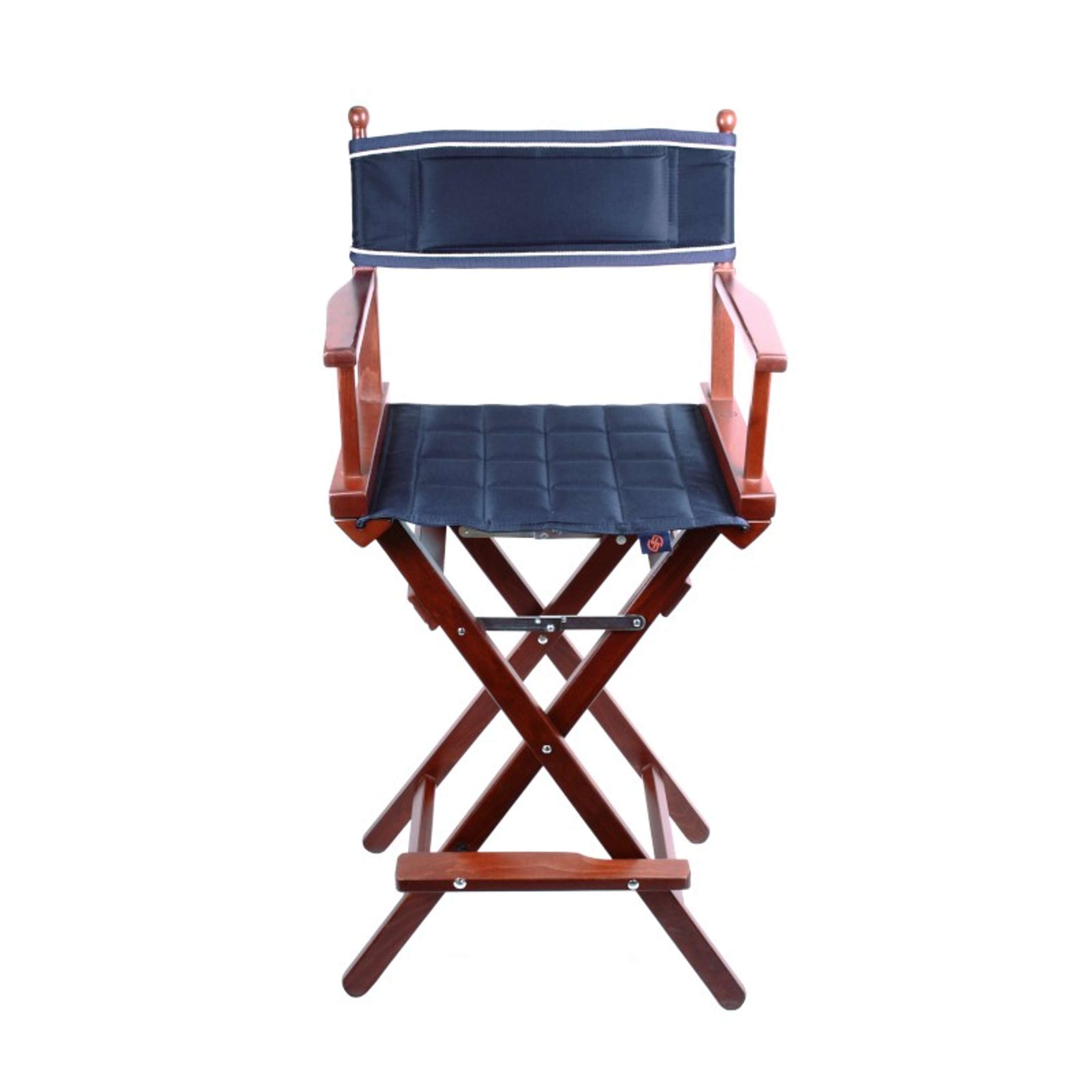 One Equestrian Zitting en Rug voor Houten Stoel Navy/Zilver One Equestrian Zitting en Rug voor Houten Stoel Navy/Zilver