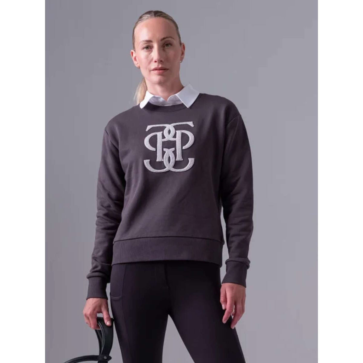 PS of Sweden Sweatshirt Karla Monogram Donkergrijs