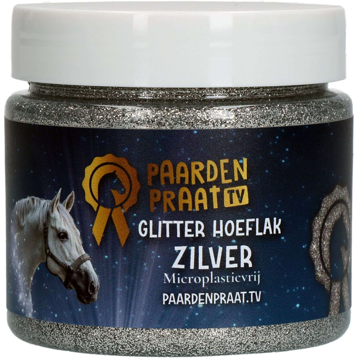 Paardenpraat Hoeflak Glitter Zilver