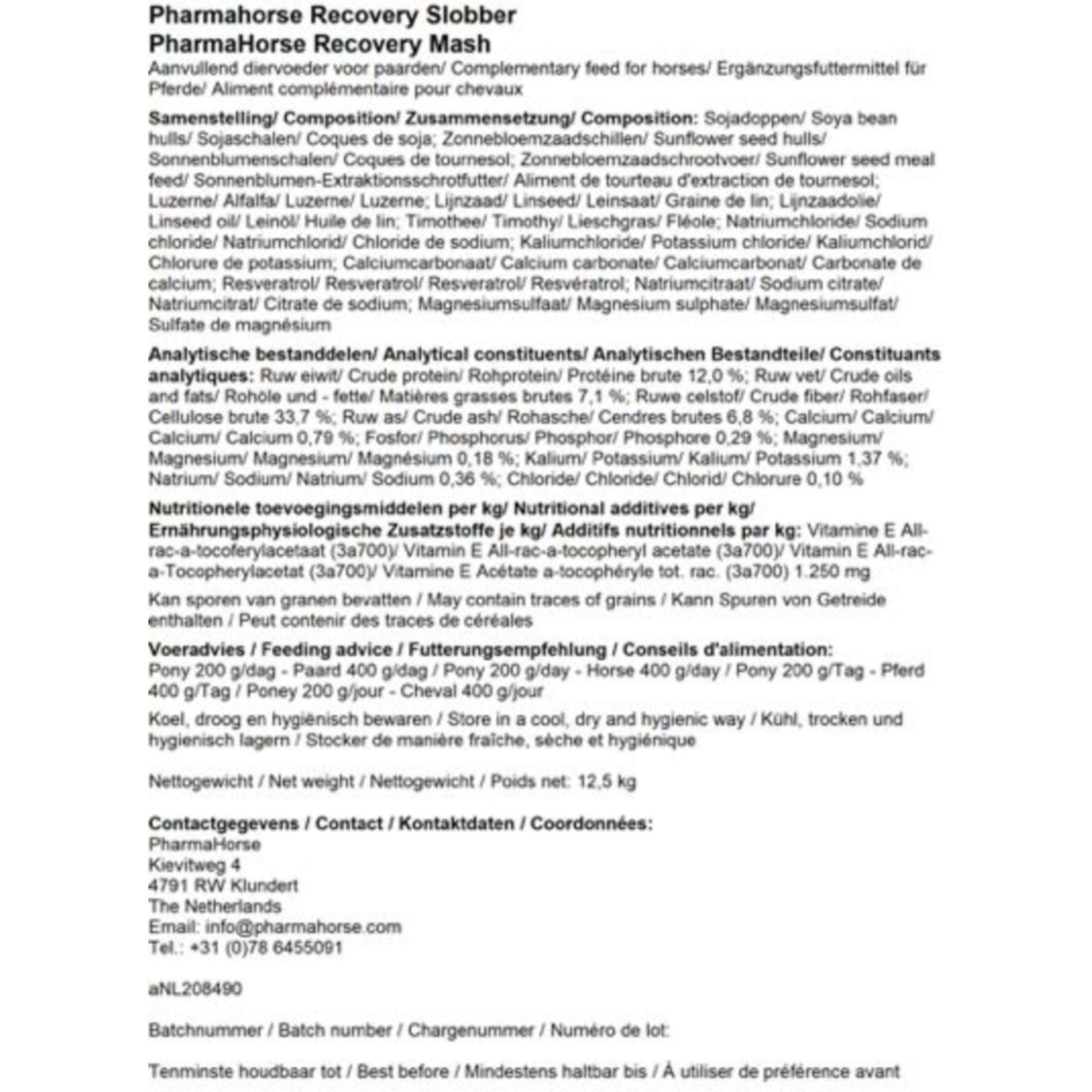 PharmaHorse Slobber Recovery PharmaHorse Slobber Recovery