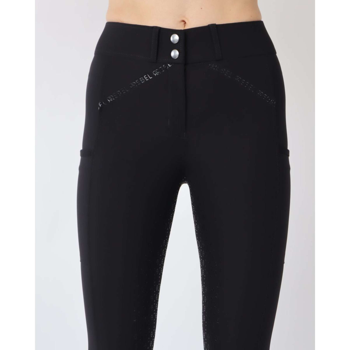 Rebel Rijbroek Highwaist Full grip Zwart