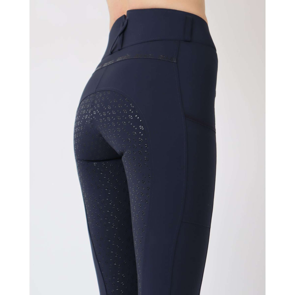 Rebel Rijbroek Highwaist Full grip Navy