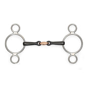 Shires Dubbelgebroken Twee Rings Sweet Iron Bit Black Sweet Iron