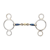 Shires Sweet Iron Twee Rings Bit met Schakel Blue Sweet Iron