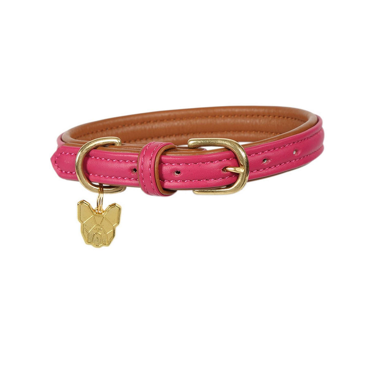 Digby & Fox Halsband Leer Roze