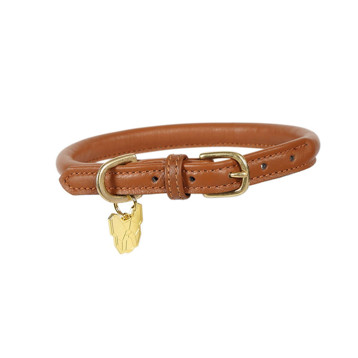 Digby & Fox Halsband Rondgenaaid Tan