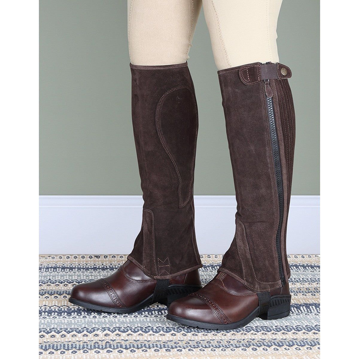 Moretta Korte Chaps Suede Brown