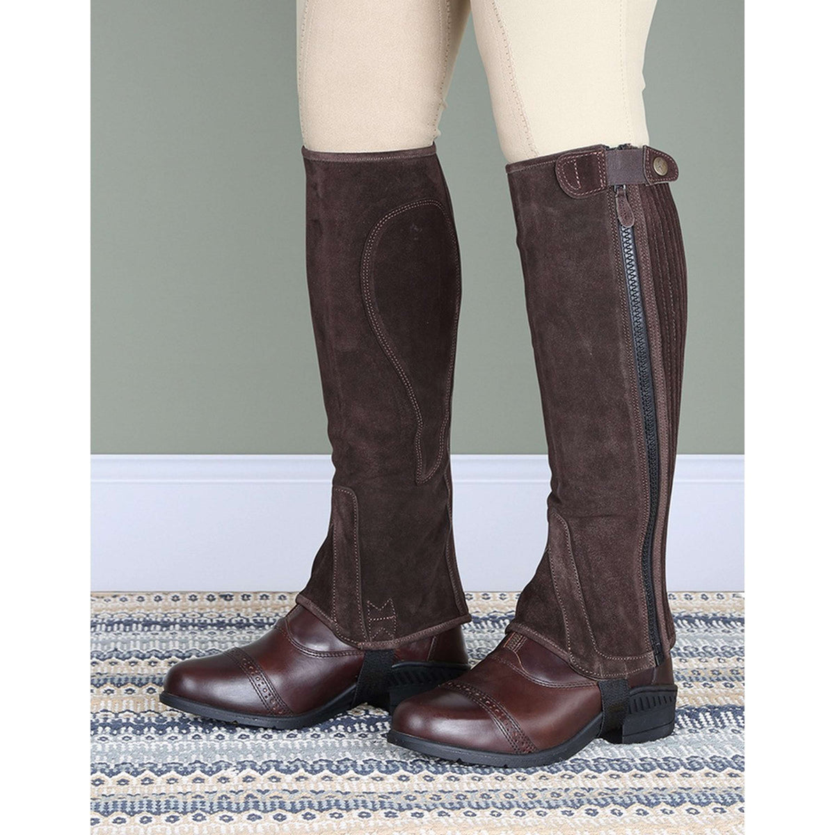 Moretta Korte Chaps Suede Brown