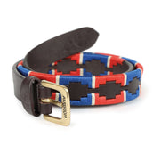 Aubrion by Shires Riem Skinny Polo Navy/Rood