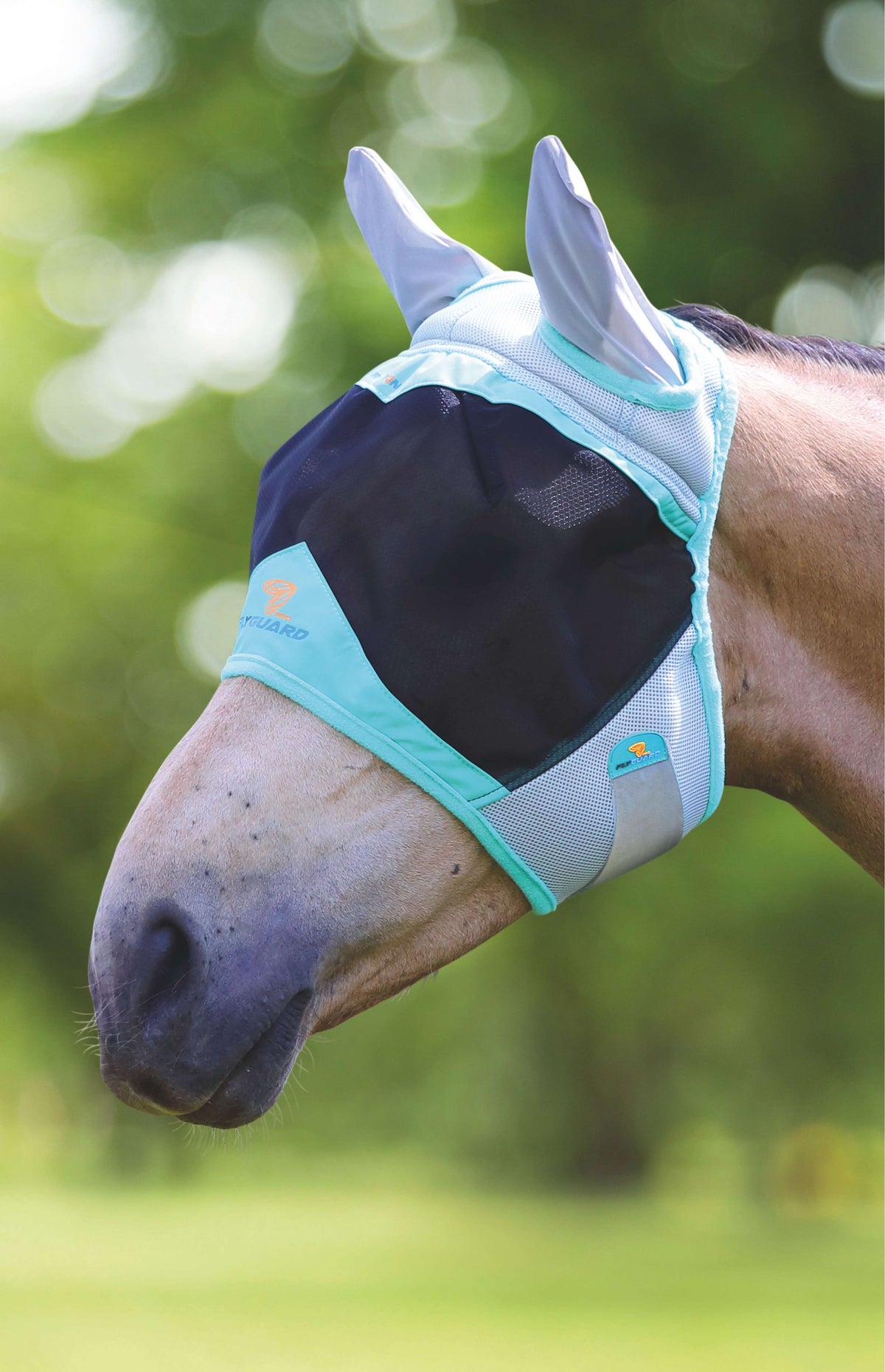 Shires Vliegenmasker Air Motion met Oren Aqua