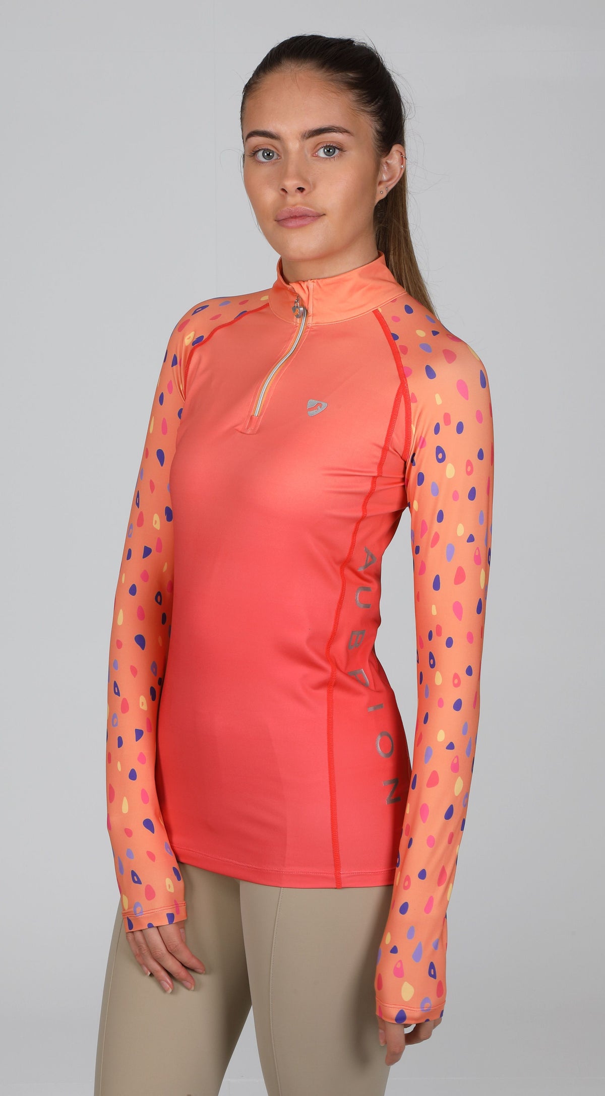 Aubrion by Shires Shirt Hyde Park XC Oranje Spot