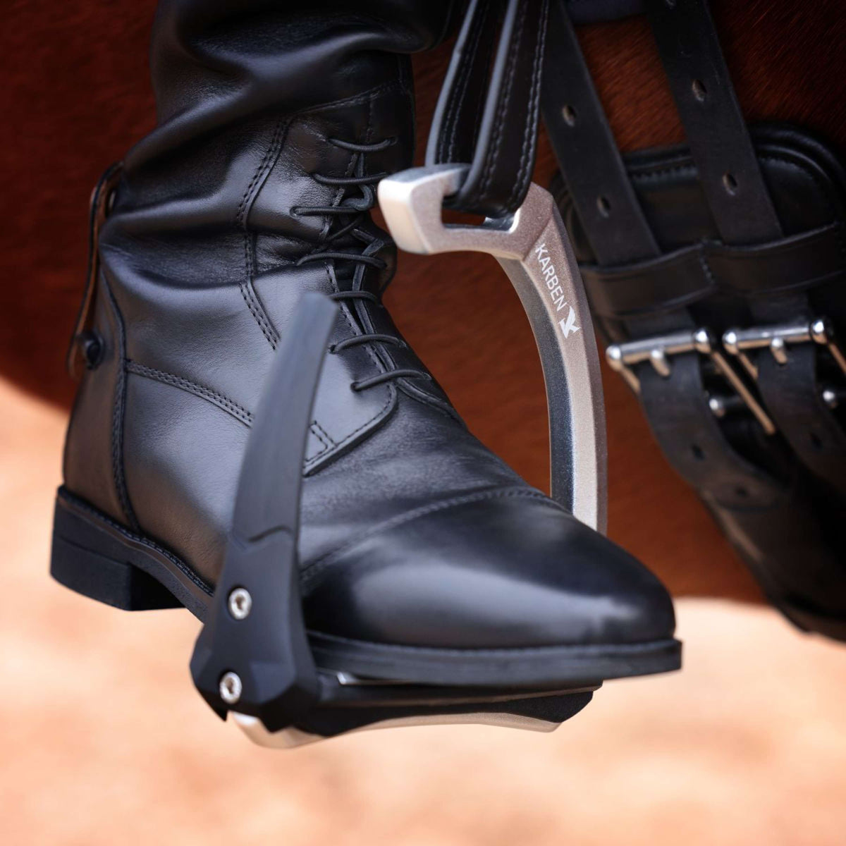 Karben by Shires Stijgbeugels Ultra Grip FX Zwart