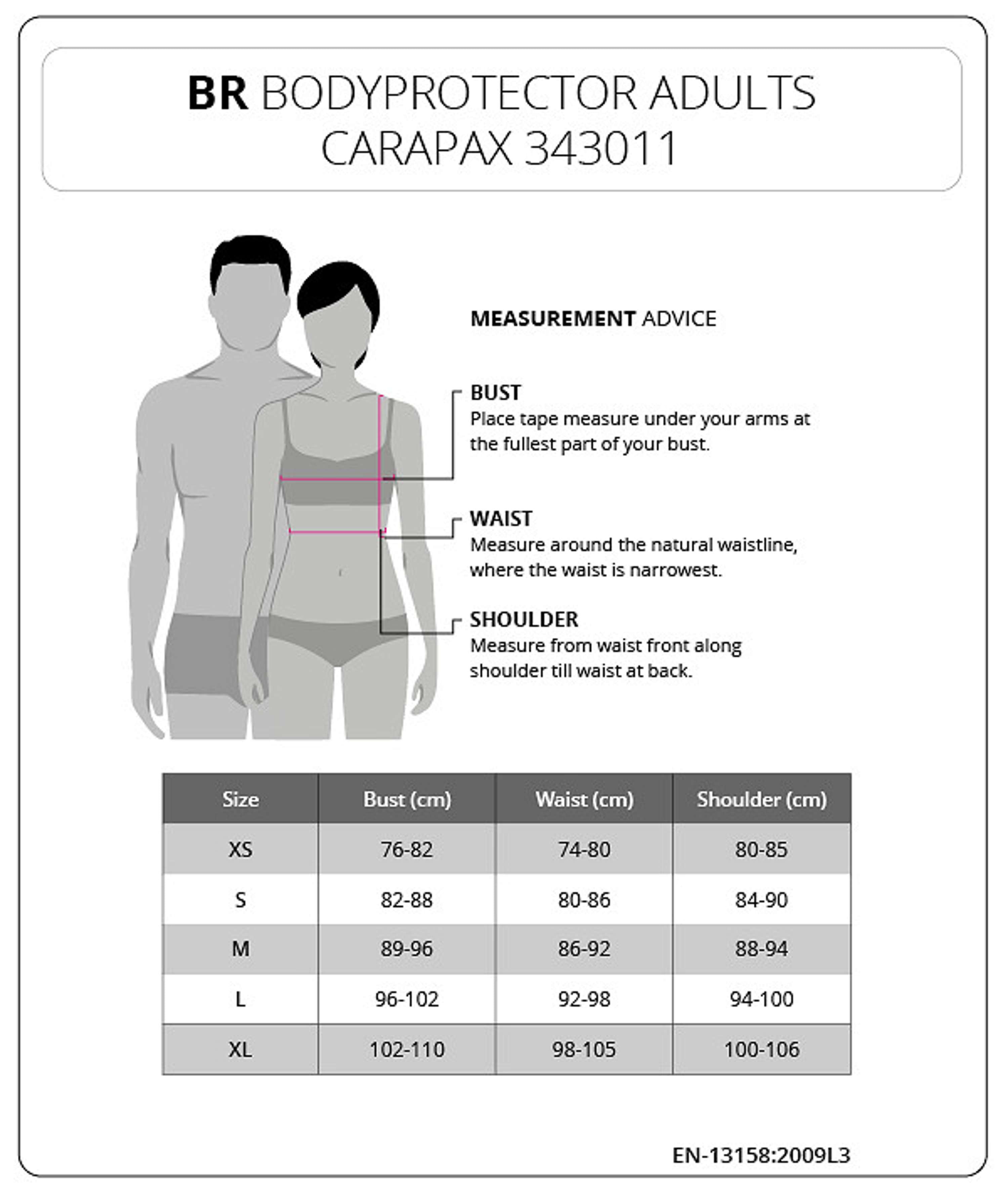 BR Bodyprotrector Carapax Zwart