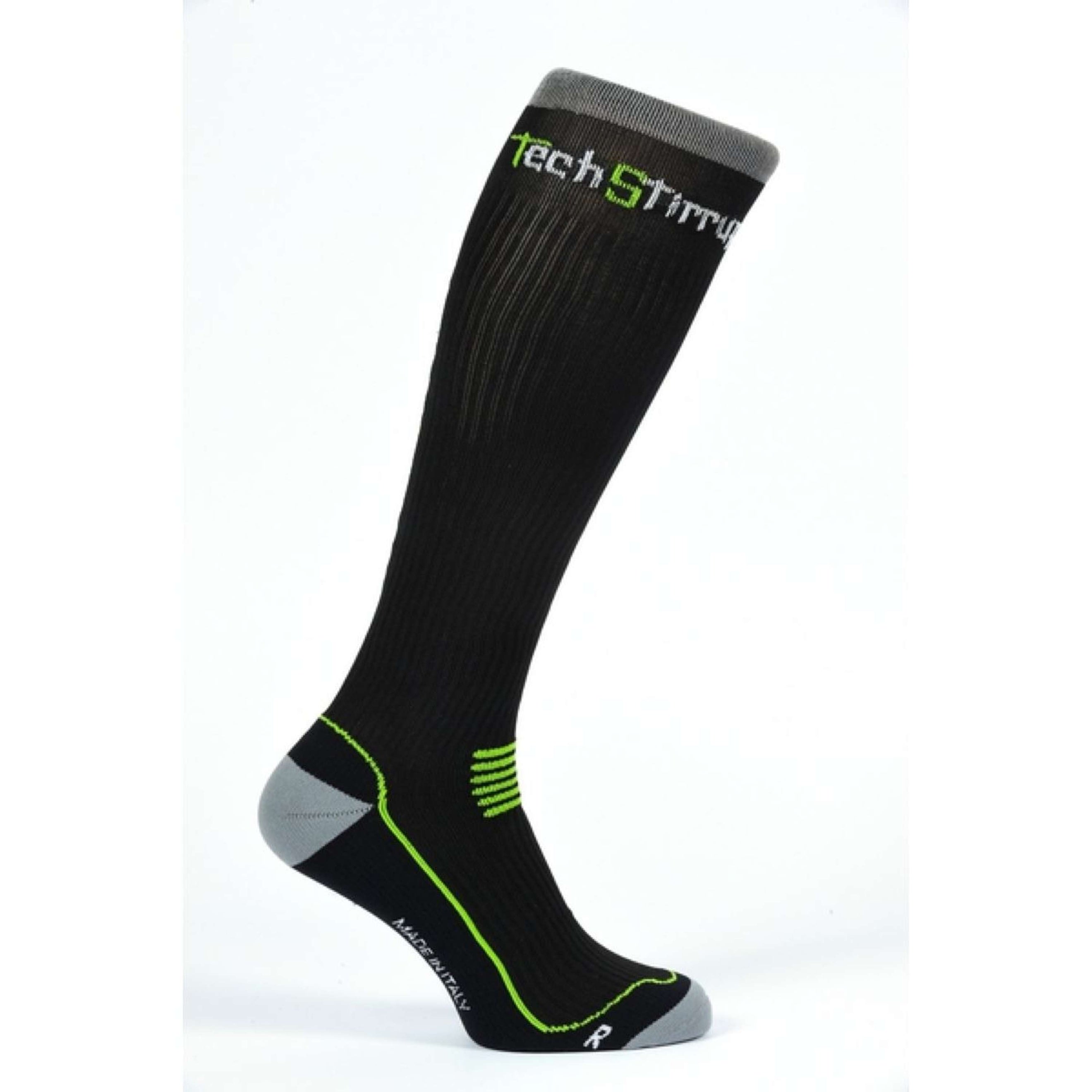 Tech Stirrups Sokken Technical Zwart/Groen Tech Stirrups Sokken Technical Zwart/Groen