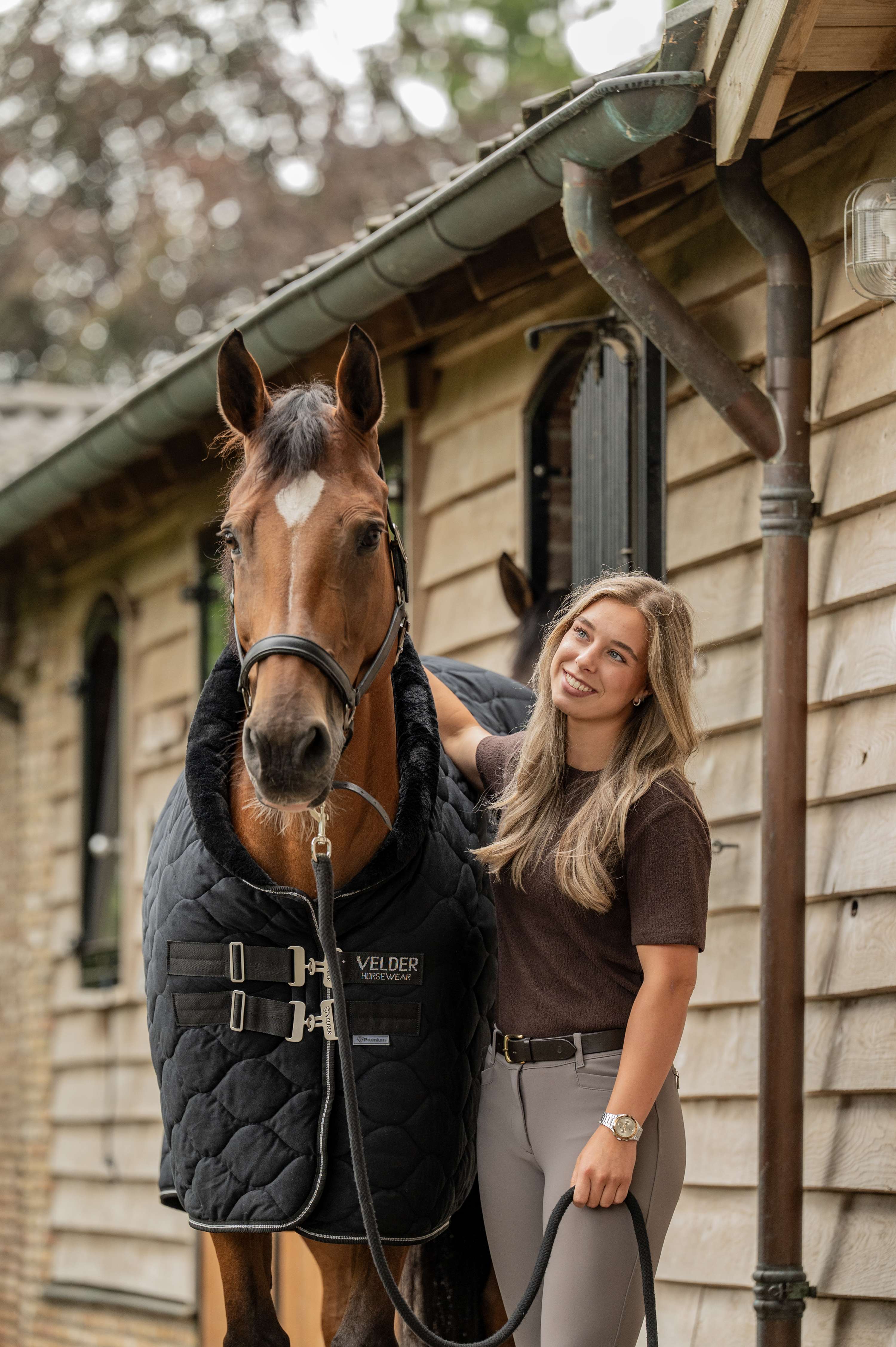 Velder Horsewear Premium Showdeken Satin Glow Black Night