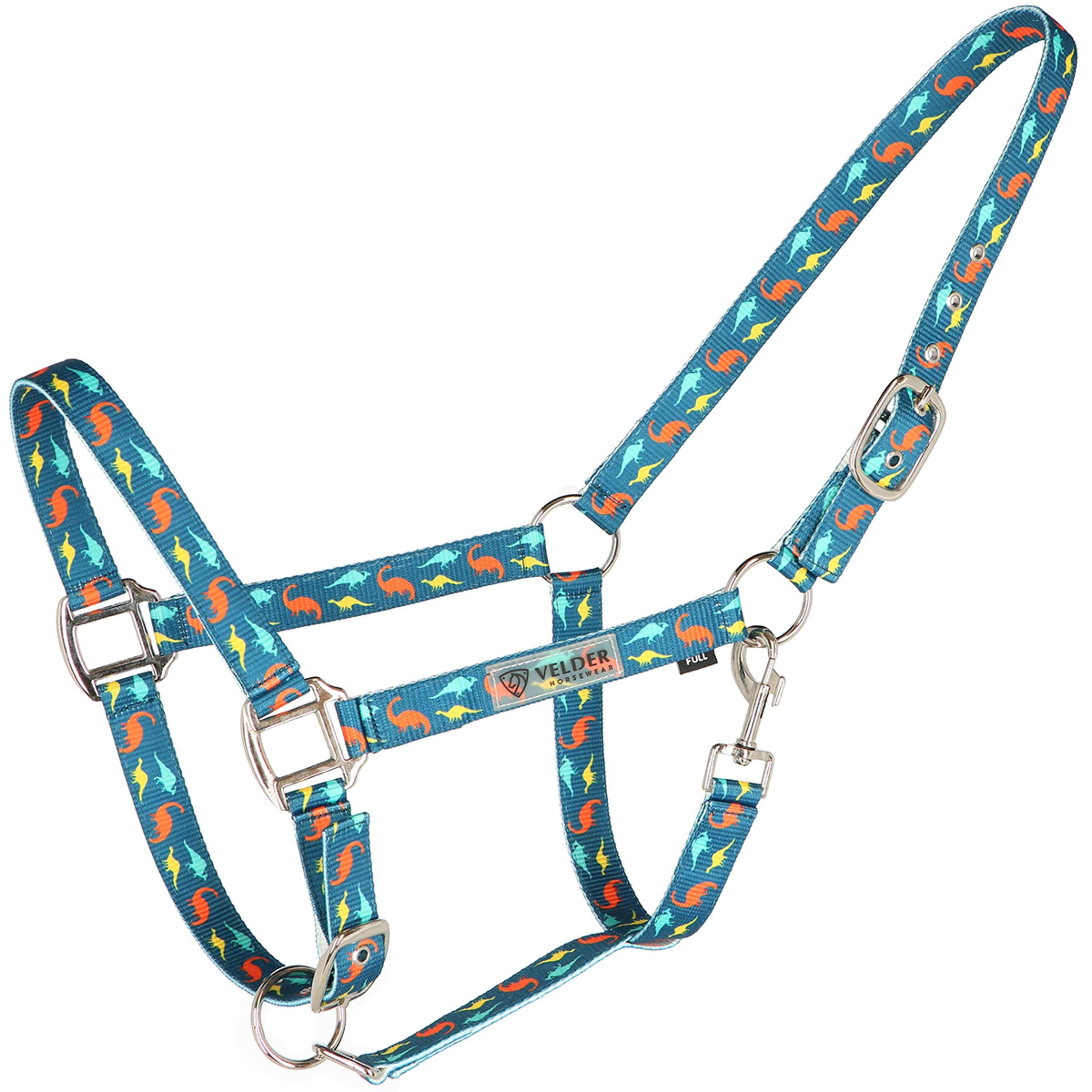 Velder Horsewear Essentials Halster Dino Blauw/Oranje