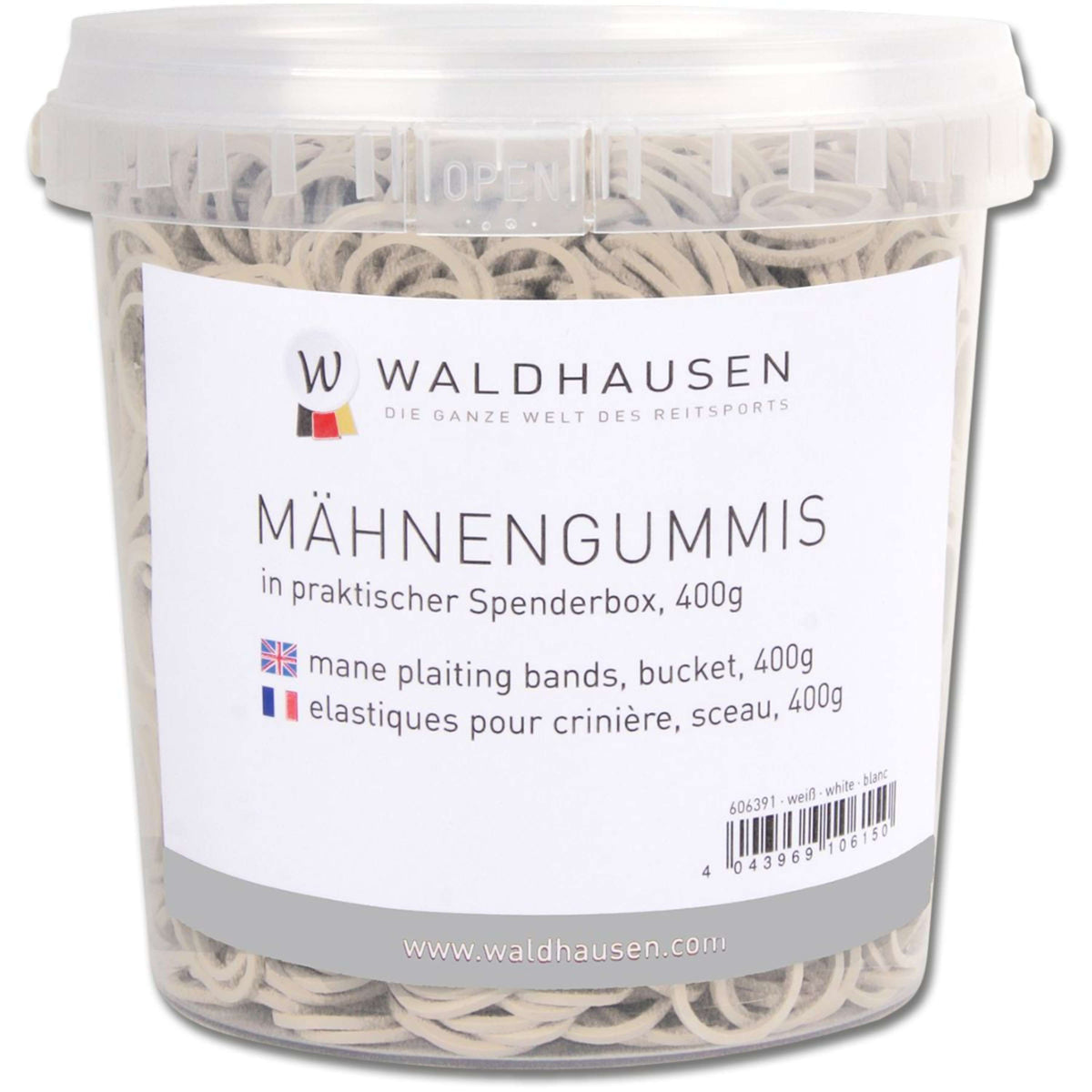 Waldhausen Manenelastiekjes in Emmer Wit