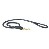 Weatherbeeta Dog Lead Rolled Leather Black