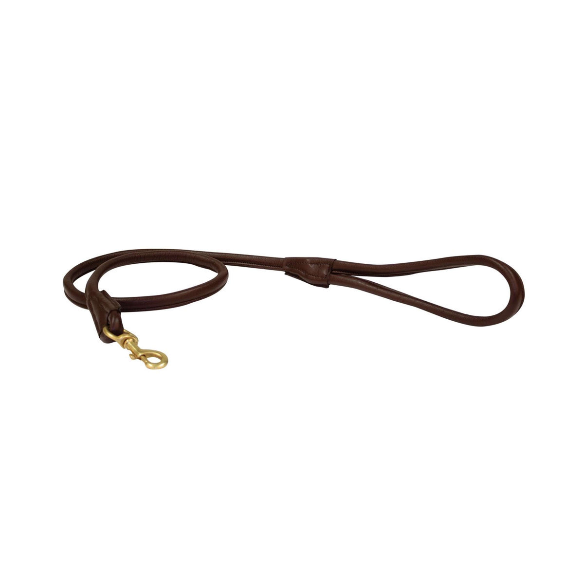 Weatherbeeta Dog Lead Rolled Leather Brown