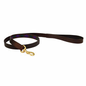 Weatherbeeta Hondenriem Polo Leer Beaufort/Brown/Purple/Teal