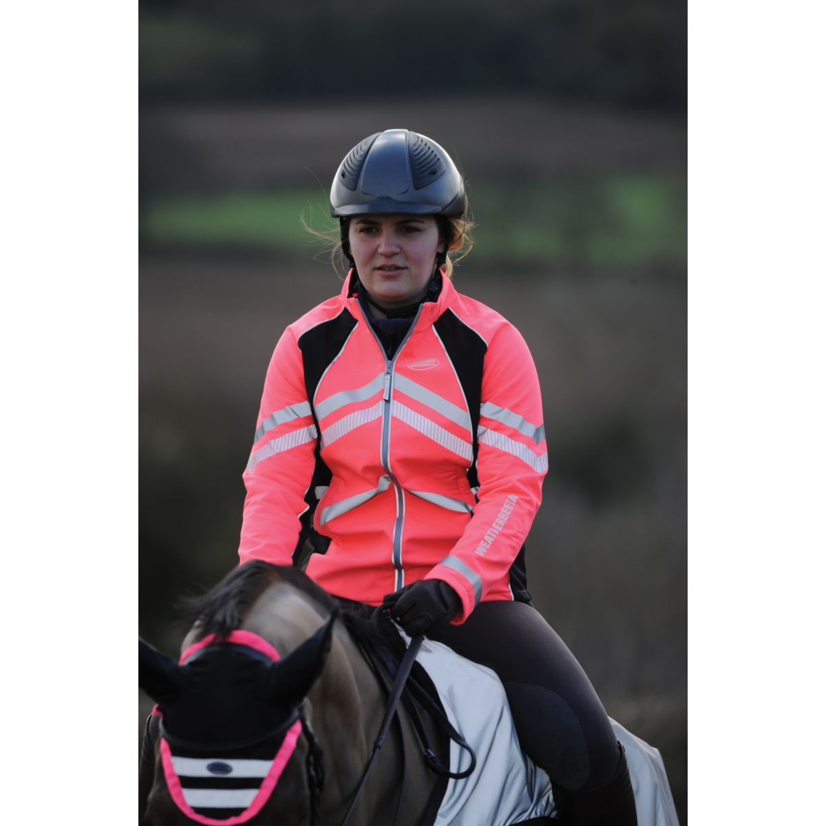 Weatherbeeta Jas Reflective HiVis Softshell Fleece Gevoerd voor Kinderen Roze