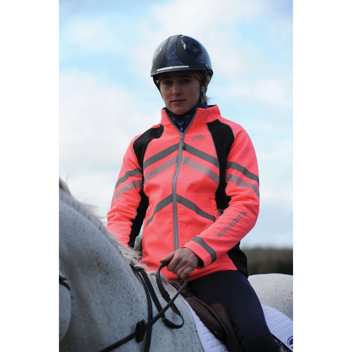 Weatherbeeta Jas Reflective HiVis Softshell Fleece Gevoerd Roze