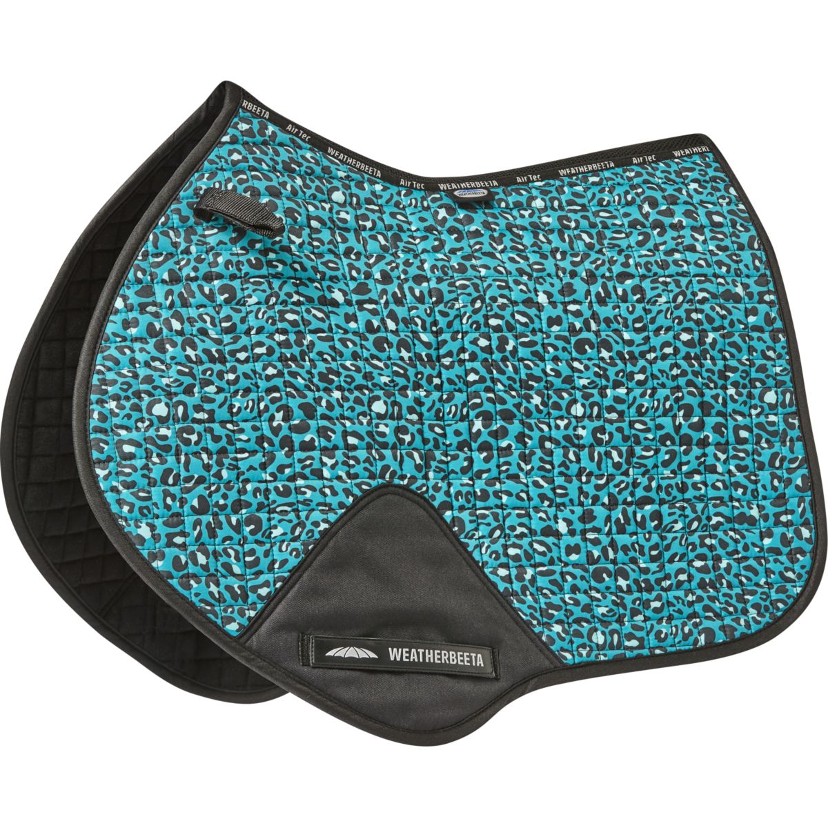 Weatherbeeta Zadeldekje Prime Leopard Springen Turquoise Luipaard