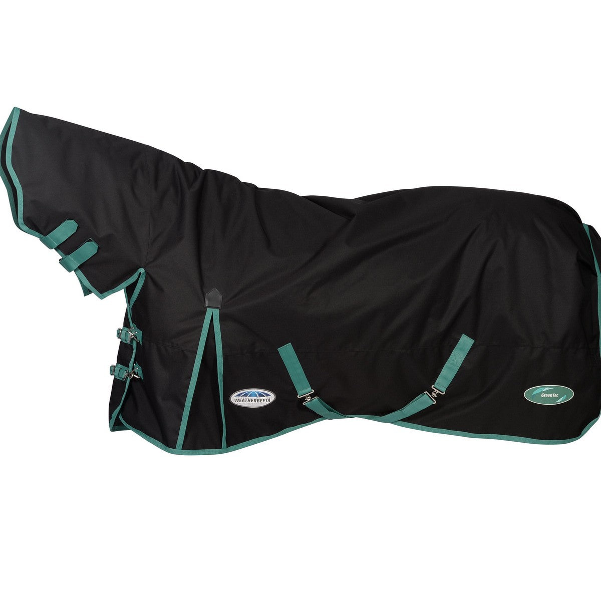 Weatherbeeta Regendeken Combo Neck Lite Plus 900d Black/Bottle Green