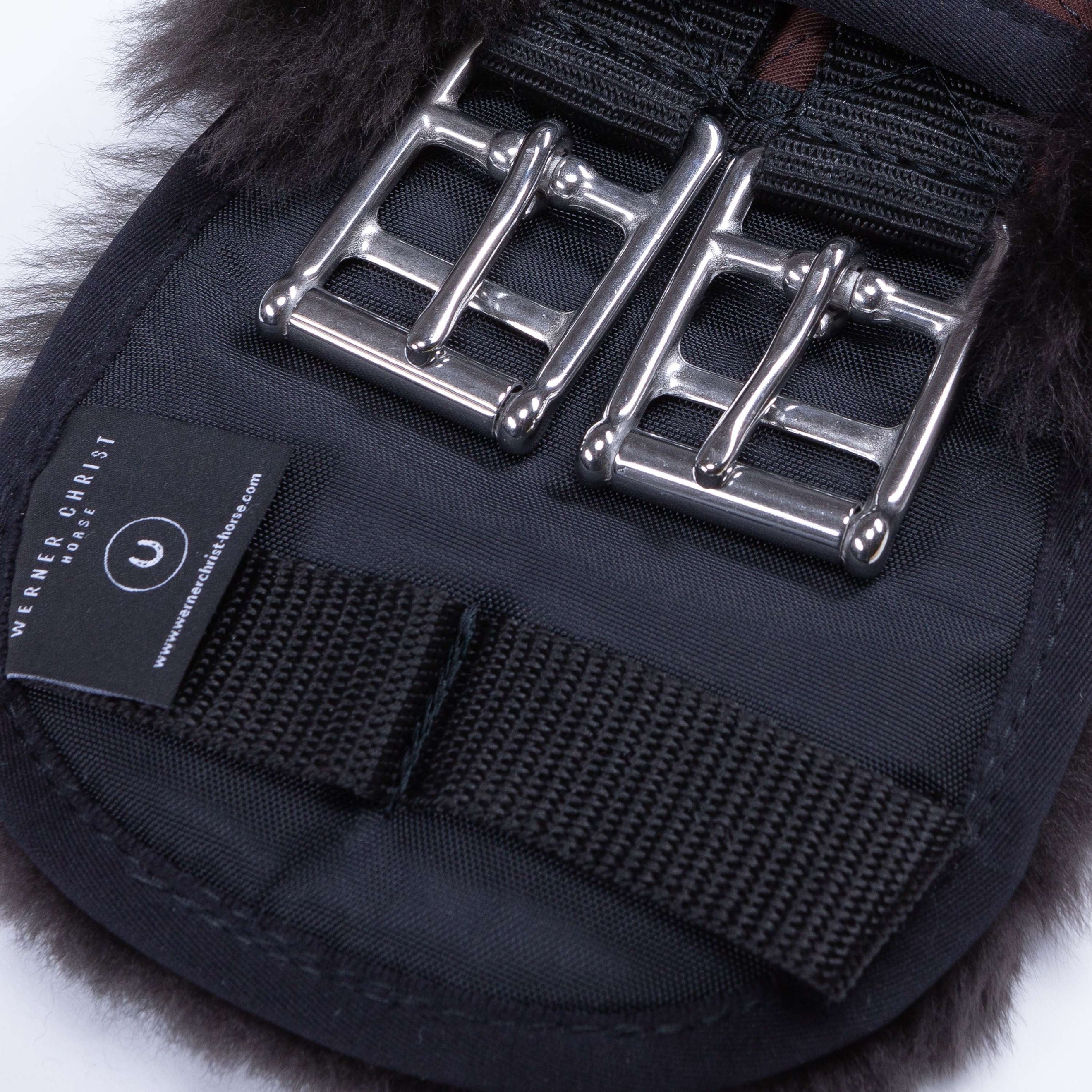 Werner Christ Dressuursingel Anatomic met Bont Bruin/Bruin Werner Christ Dressuursingel Anatomic met Bont Bruin/Bruin