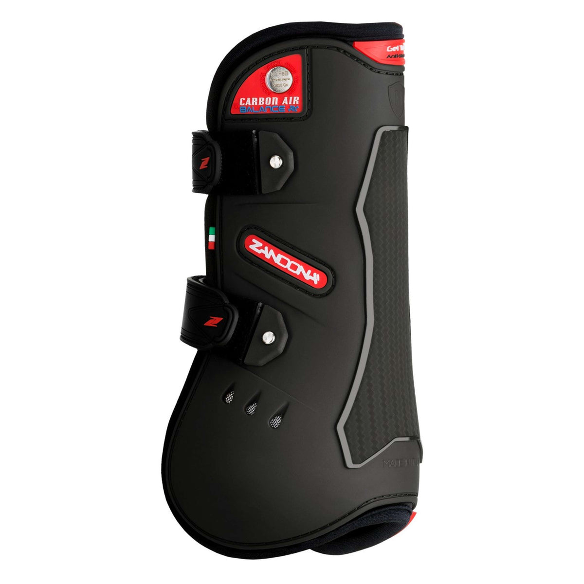 Zandona Peesbeschermers Carbon Air Balance Velcro Tendon Zwart