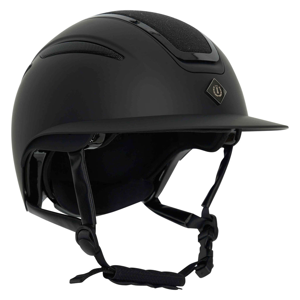 Imperial Riding Cap IRHOlania Deluxe Big Visor Zwart Glitter