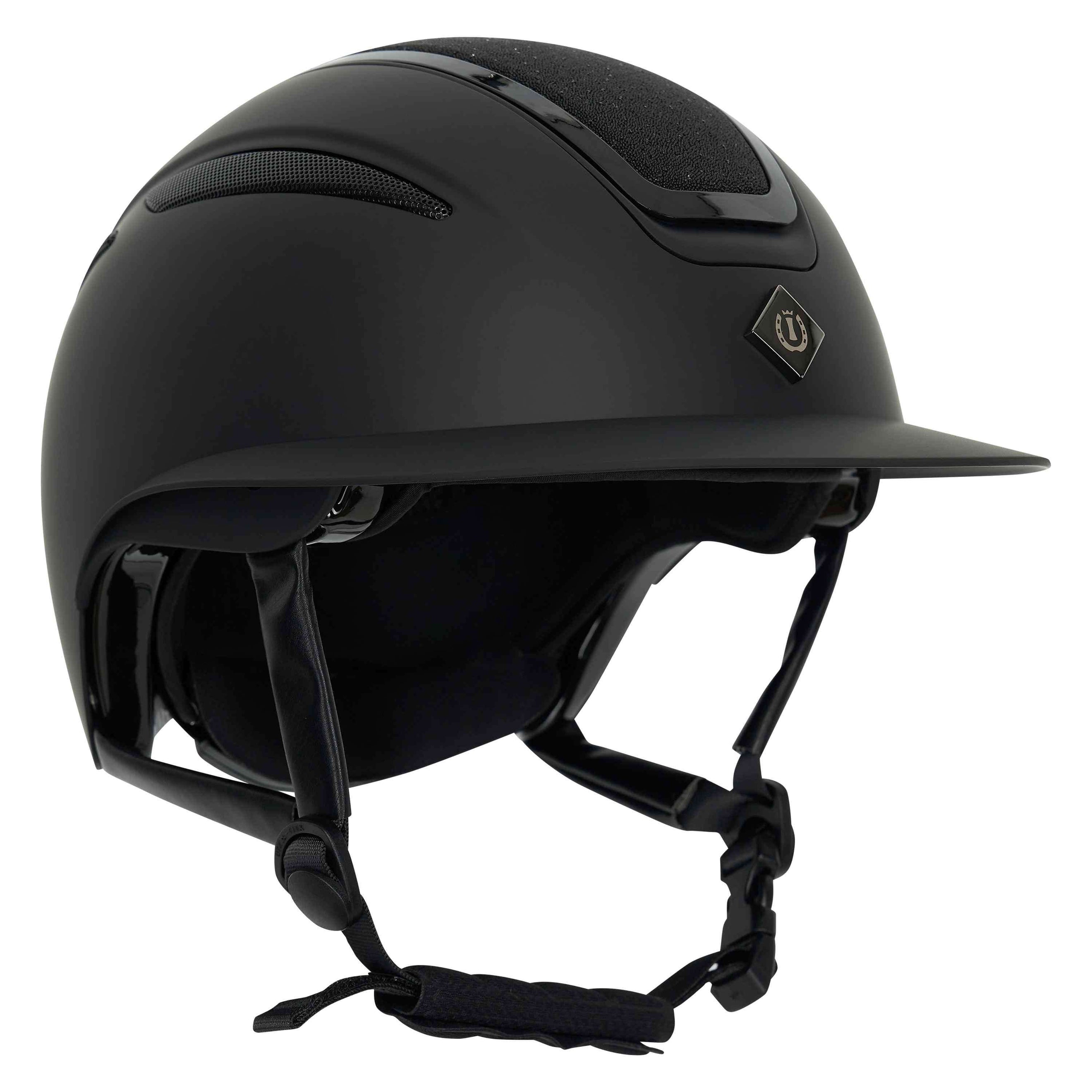 Imperial Riding Cap IRHOlania Deluxe Big Visor Zwart Glitter
