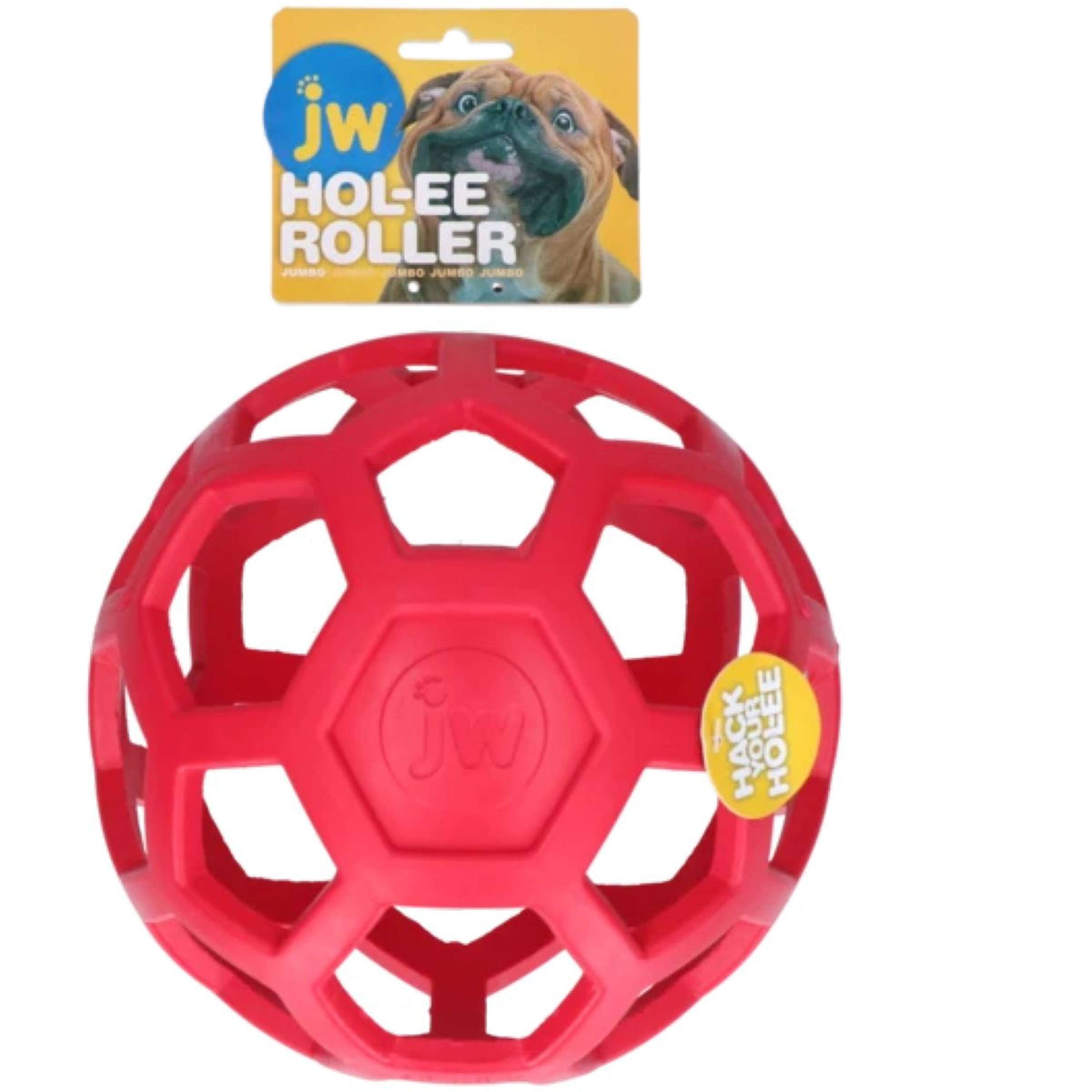 JW Speelbal HOL-EE Roller Jumbo Rood JW Speelbal HOL-EE Roller Jumbo Rood